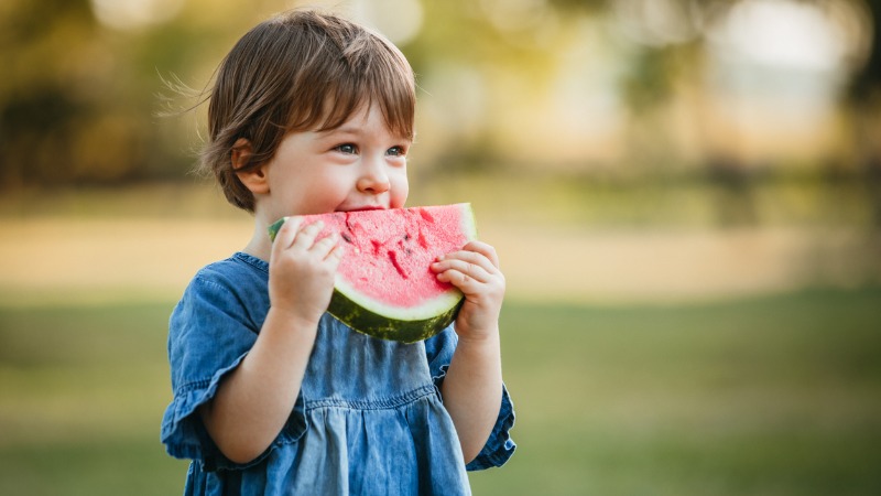 kind fruit watermeloen gezond